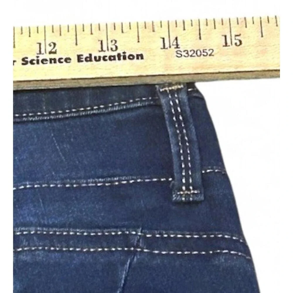High Rise Sculpting Skinny Jeans Dark‎ Wash Slimming Streetwear Juniors Size 13